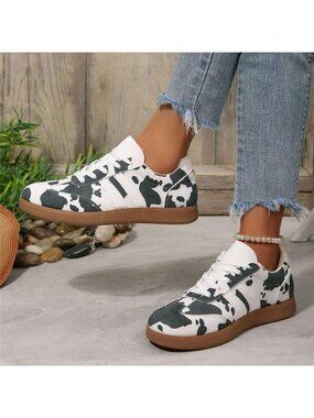 Cow Print Casual Sneakers